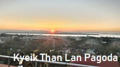 チャイタンランパゴダ Kyeik Than Lan Pagoda 夕日 サンセット sunset 写真 photo